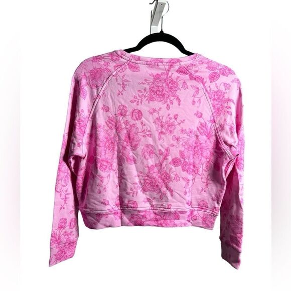 NWT Terez Kids Girls Pink Floral Sweatshirt - Size 14 - Picture 3 of 5
